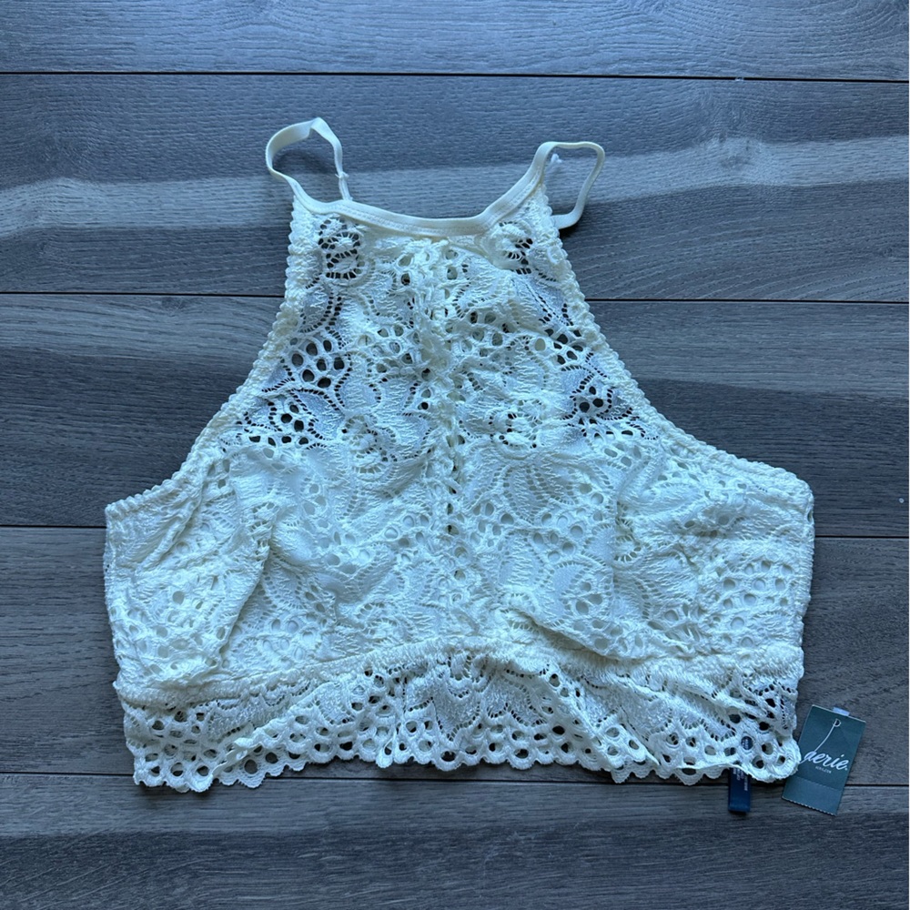 White lace bralette